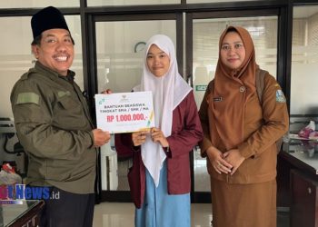 BAZNAS Jatim Dukung Pendidikan Dua Siswi Berprestasi Dawarblandong