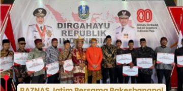 BAZNAS Jatim Bersama Bakesbangpol Salurkan Bantuan Usaha bagi Eks Napiter