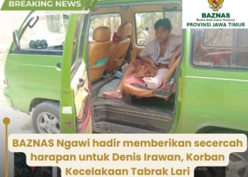 BAZNAS Ngawi hadir memberikan secercah harapan untuk Denis Irawan, Korban Kecelakaan Tabrak Lari