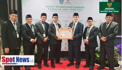 BAZNAS Kota Malang Raih Penghargaan Penguatan Modal UMKM Terbaik di BAZNAS Jatim Awards 2025