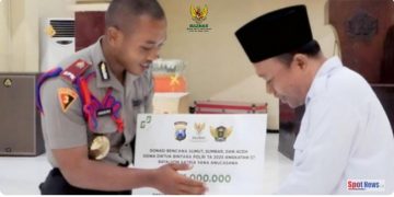 Baznas Kab. Mojokerto Terima Donasi Bantuan Sumatera Dari Ratusan Siswa Diktukba Polri Angkatan 57 SPN Polda Jatim