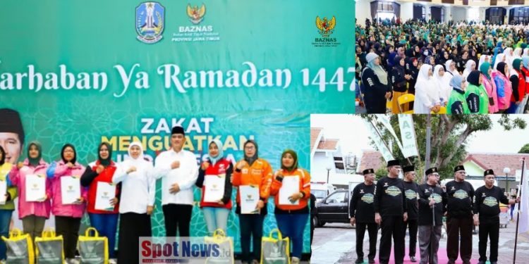 Khofifah dan BAZNAS Jatim Gelar Marhaban Ya Ramadan 1447 H, Salurkan Bantuan untuk Ratusan Bunda Ojol dan Mustahik