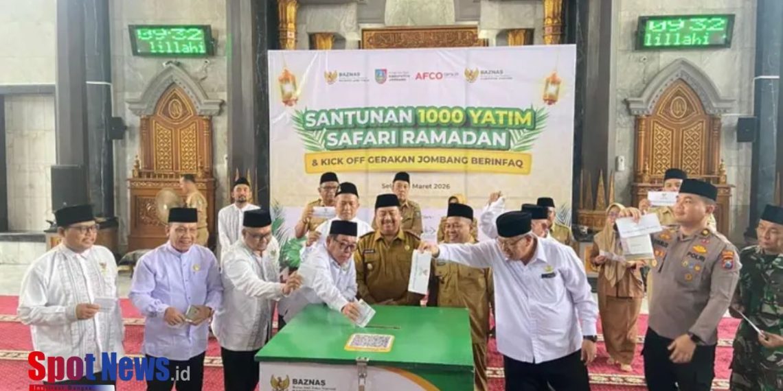 BAZNAS Jatim dan BAZNAS Jombang Gelar Santunan 1.000 Yatim dalam Safari Ramadan 2026