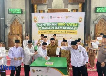 BAZNAS Jatim dan BAZNAS Jombang Gelar Santunan 1.000 Yatim dalam Safari Ramadan 2026