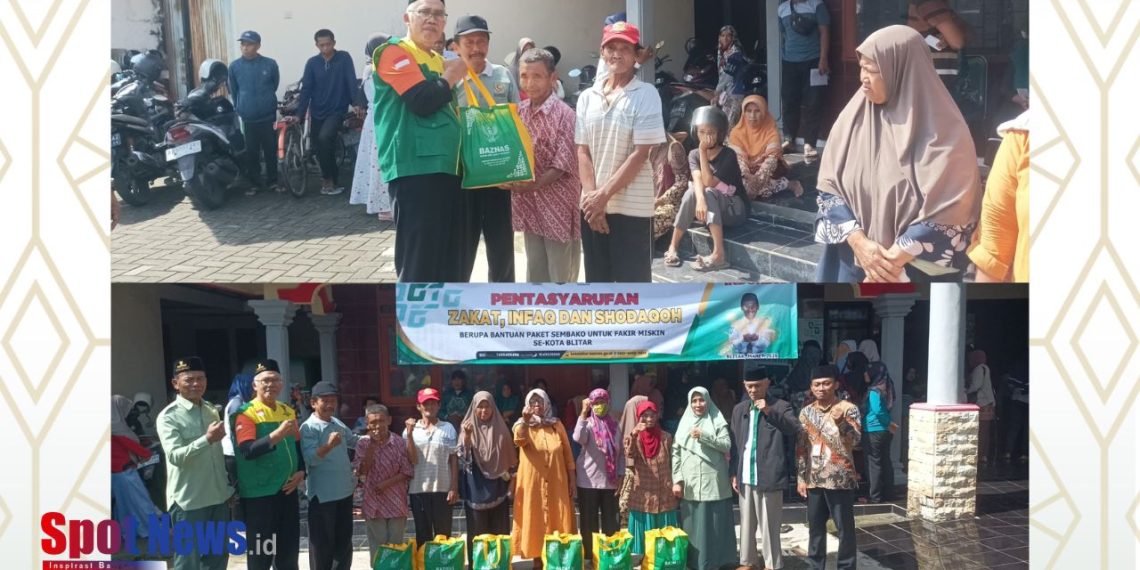 BAZNAS Kota Blitar Salurkan 345 Paket Sembako untuk Mustahik di Kecamatan Kepanjenkidul