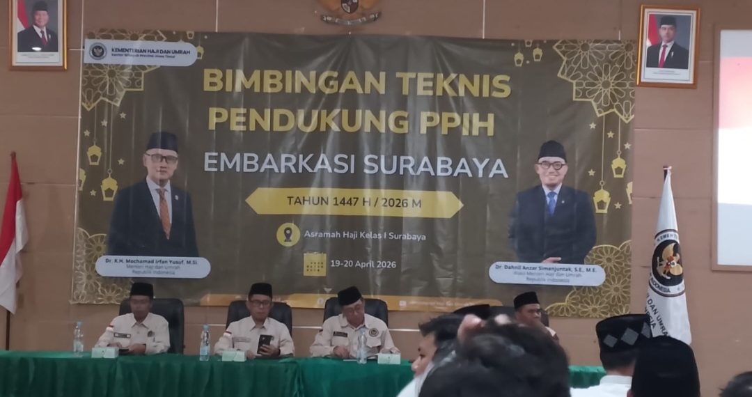 BIMTEK Petugas Pendukung Ibadah Haji 2026 Digelar Selama Dua Hari, Perkuat Kesiapan Layanan Jamaah Embarkasi Surabaya