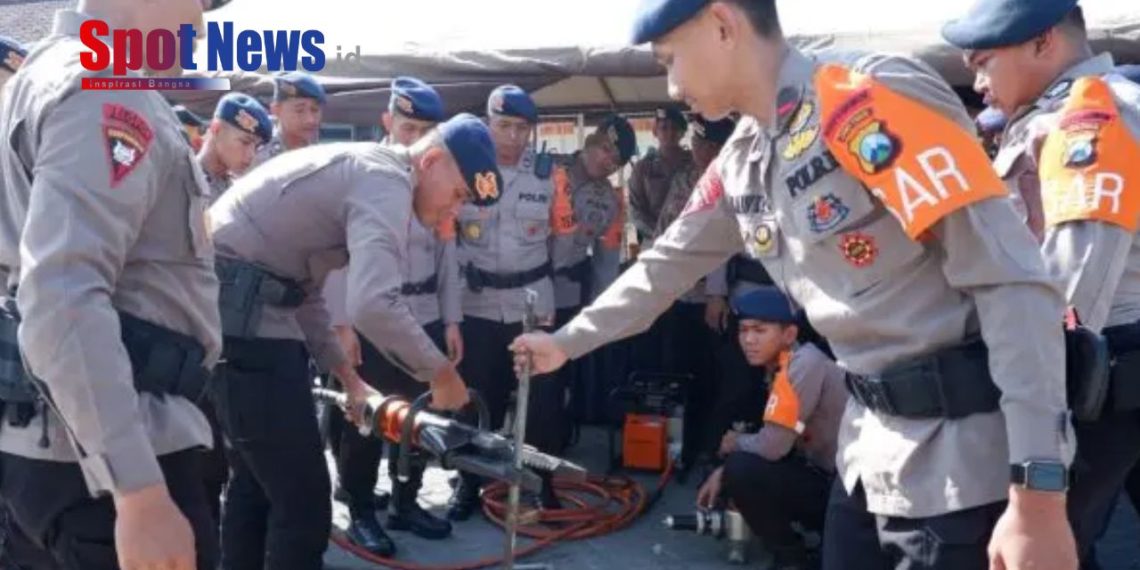 Hadapi Ancaman Karhutla dan Kekeringan, Batalyon A Pelopor Satbrimob Polda Jatim Gelar Apel Kesiapsiagaan Bencana