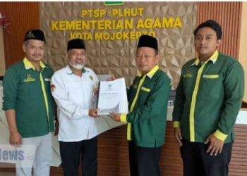 BAZNAS Kabupaten Mojokerto Serahkan Laporan Pengelolaan DAM Haji 2026 kepada Kementerian Haji Kabupaten Mojokerto