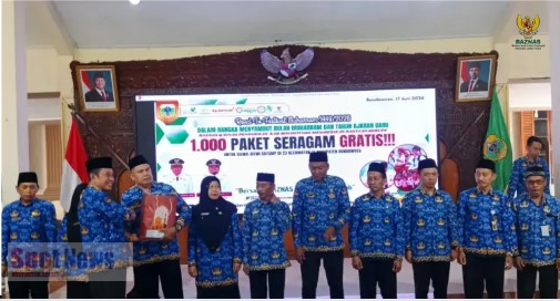 Kolaborasi antara Pemkab & BAZNAS Bondowoso Salurkan 1.000 Seragam Sekolah untuk Dukung Siswa Kurang Mampu