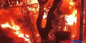Empat Rumah Petak di Waringin Surabaya Terbakar Dini Hari, Diduga Akibat Korsleting Listrik