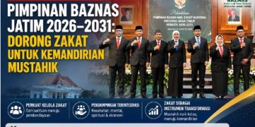 Gubernur Khofifah Lantik 5 Pimpinan BAZNAS Jatim Periode 2026-2031, Siapkan Transformasi Zakat, Dorong Mustahik Naik Kelas