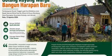 Gotong Royong Warga Payungrejo Hidupkan Harapan Keluarga Penerima Rutilahu BAZNAS Mojokerto