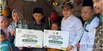 Kolaborasi BAZNAS Kab Mojokerto dan MWCNU Hadirkan Rumah Layak bagi Keluarga Sutarmo di Mojokerto