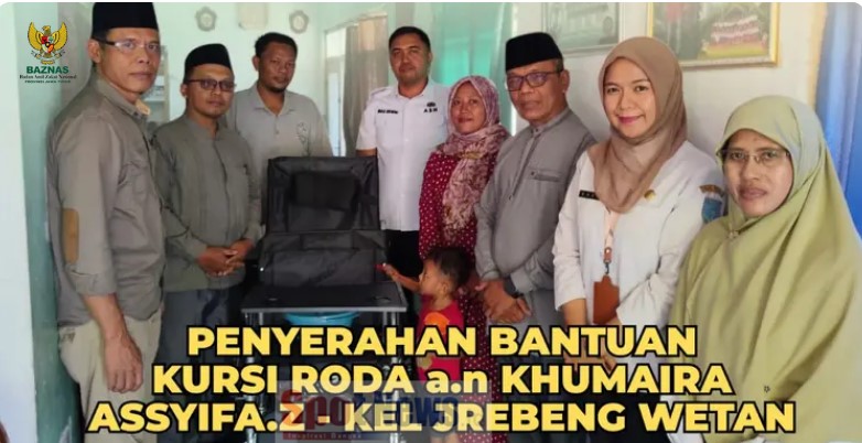 BAZNAS Kota Probolinggo Salurkan Kursi Roda untuk Khumaira Assyifa Zahra