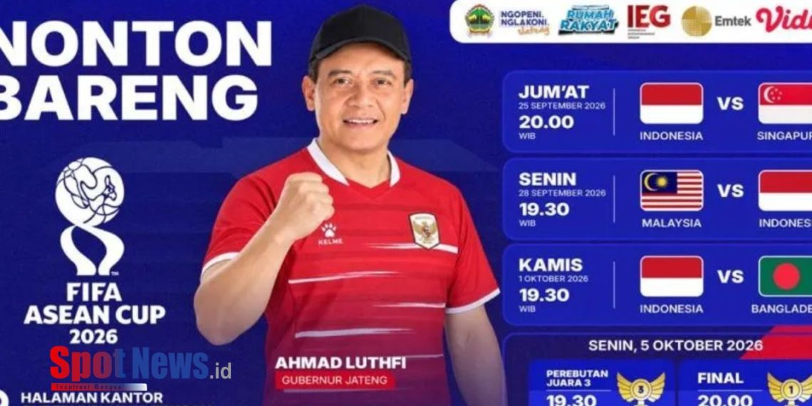 Pemprov Jateng Gelar Nobar Timnas Indonesia di FIFA ASEAN Cup 2026, Gratis untuk Masyarakat